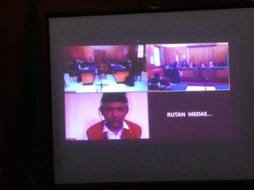 Sidang online kasus Bambang Irawan bin Munaji (35) yang terbukti menjual narkotika.SP/BUDI