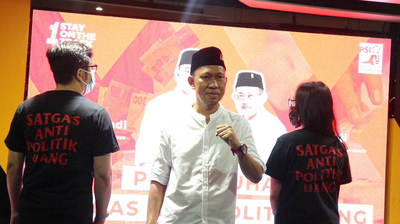 Plt Ketua DPD PSI Yusuf Lakaseng mengatakan, pilwali di kota pahlawan dikenal bersih. SP/ Byta