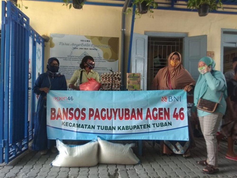 Paguyuban Agen BNI 46 Kecamatan Tuban salurkan Bansos ke anak yatim
