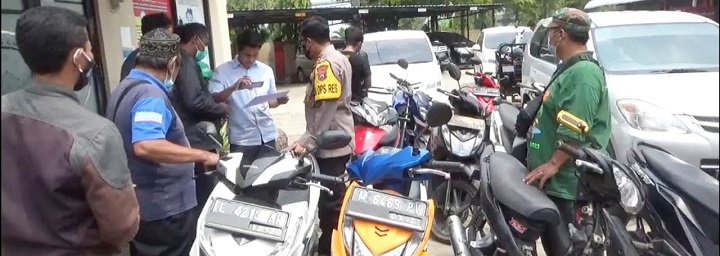 Beberapa motor yang diduga hasil curian diamankan. 