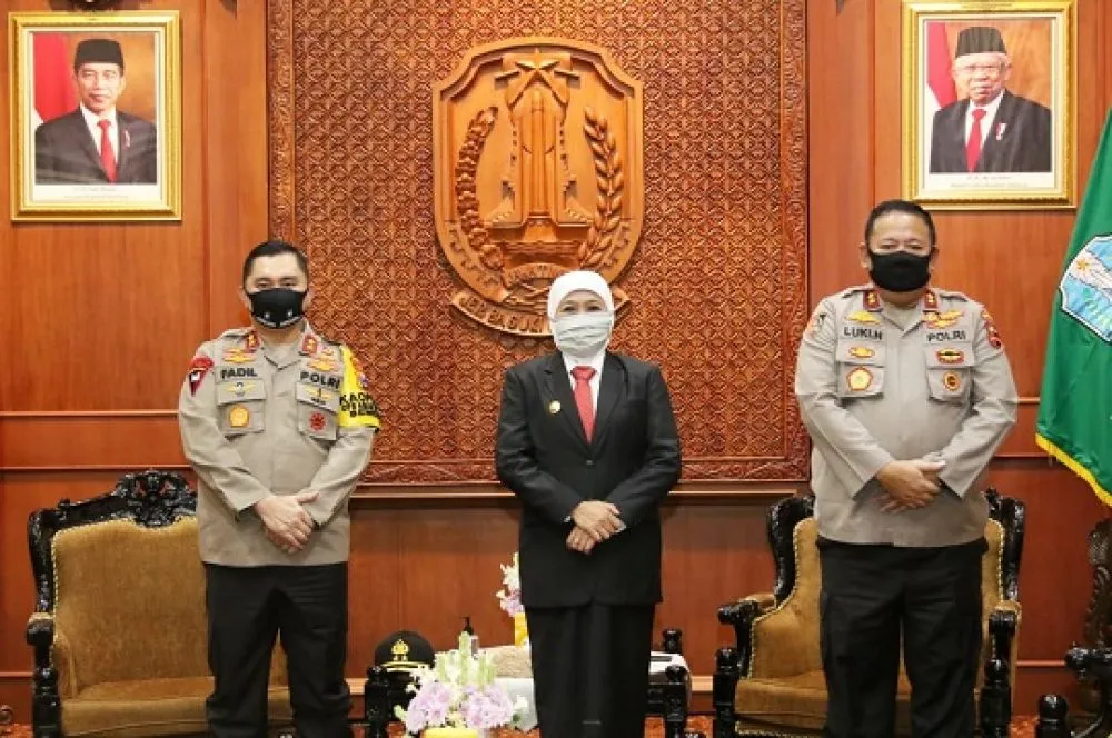Kapolda dan Mantan Kapolda Jatim Kunjungi Khofifah