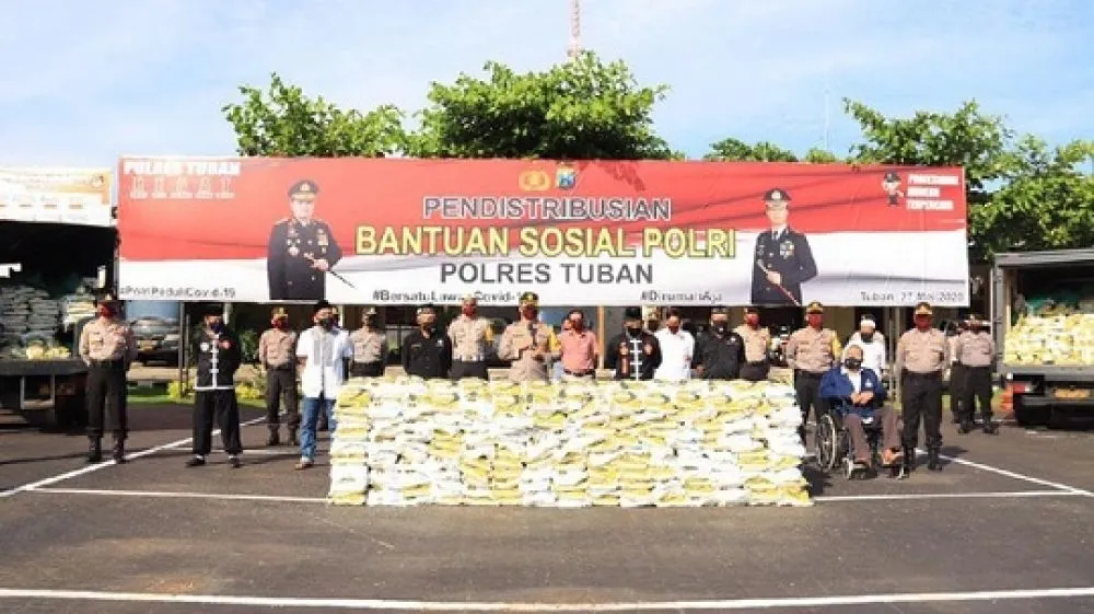 Polres Tuban Gelontorkan 2.000 Paket Bantuan