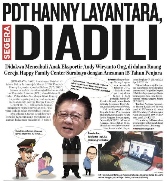 Pdt Hanny Layantara, Segera Diadili