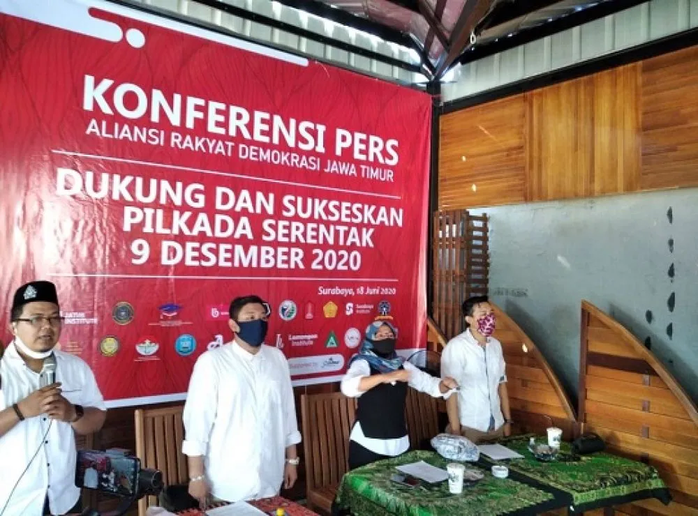 Aliansi Rakyat Demokrasi Jatim Deklarasi Dukung Pilkada Serentak