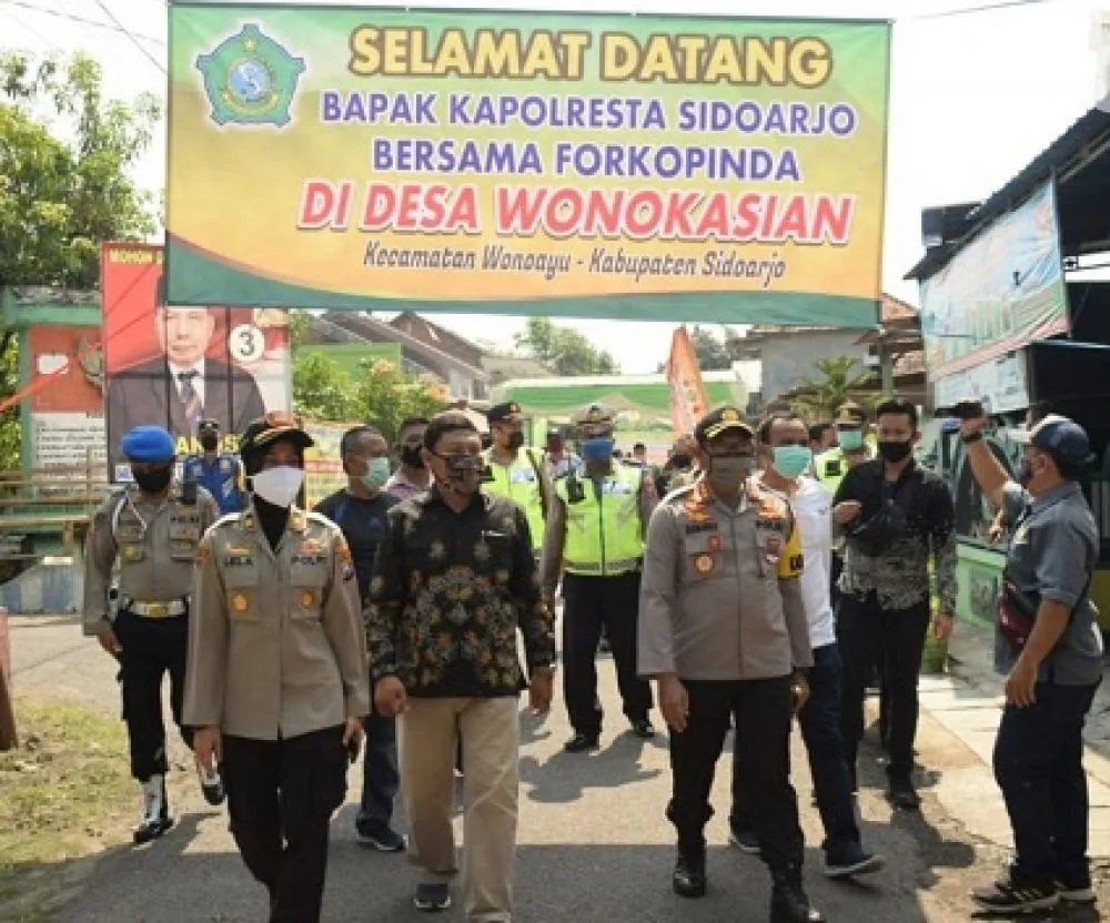Kapolresta Sidorajo Tinjau Kampung Tangguh