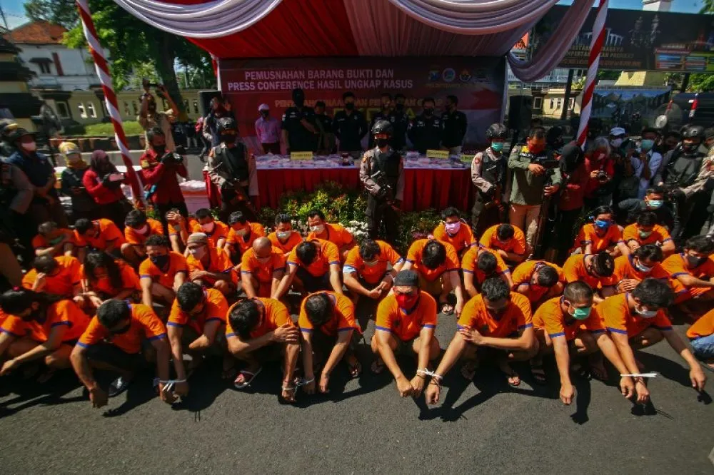 FOTO: Pemusnahan Narkoba Senilai 145 Miliar