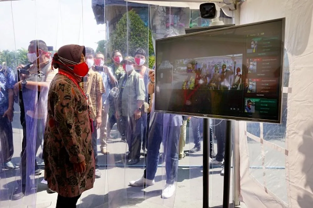 Balai Kota Surabaya Dilengkapi Thermal Scanner Pendeteksi Suhu Tubuh