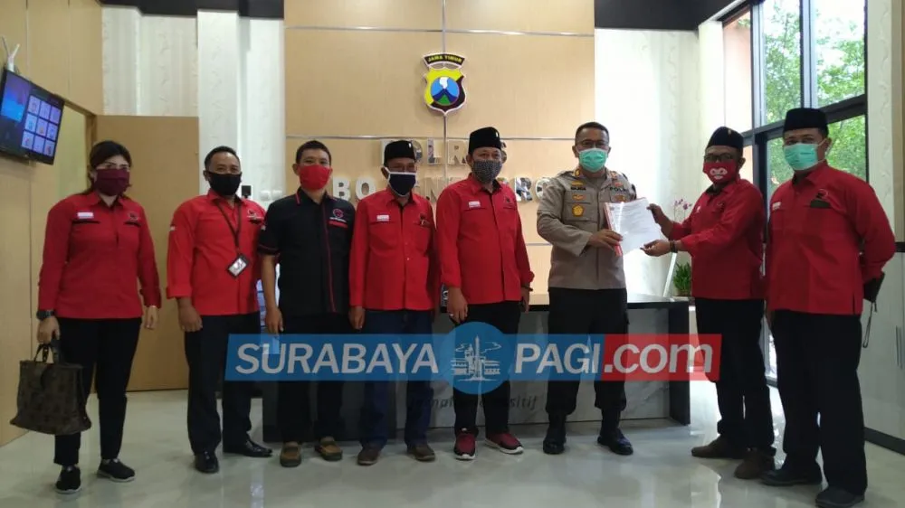 Respon Pembakaran Bendera Partai, DPC PDIP Bojonegoro Datangi Mapolres