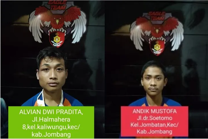 Beraksi di 8 TKP, 2 Begal di Jombang Ditangkap