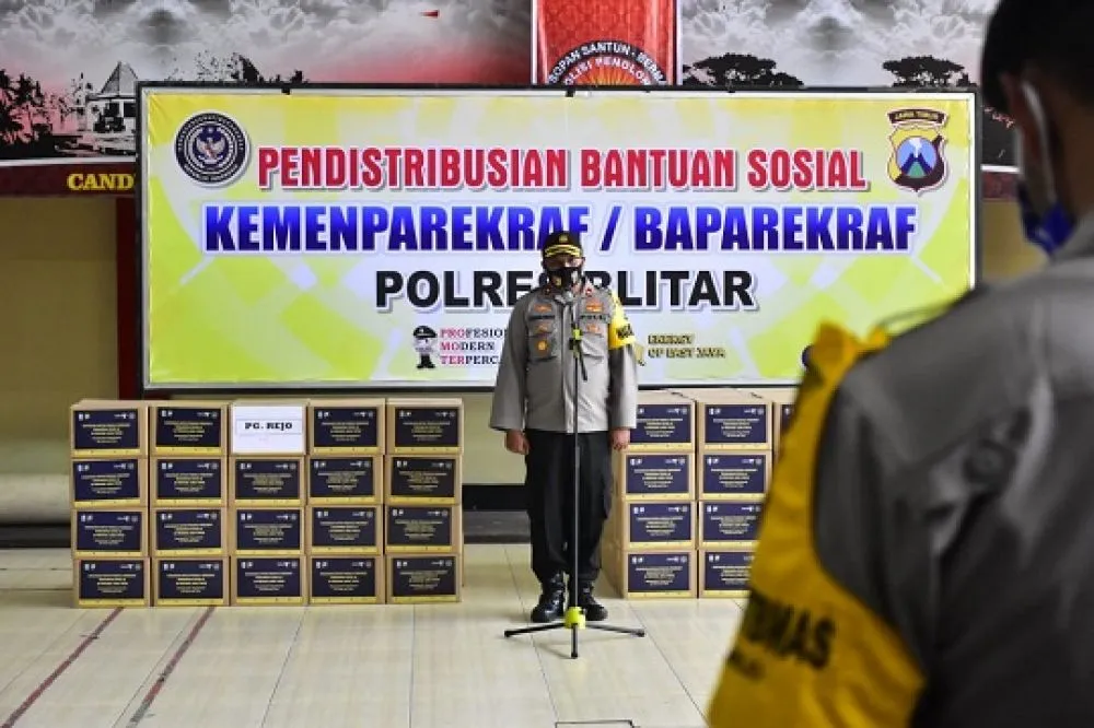 Polres Blitar Terima 390 Paket Bantuan dari Kemenparekraf