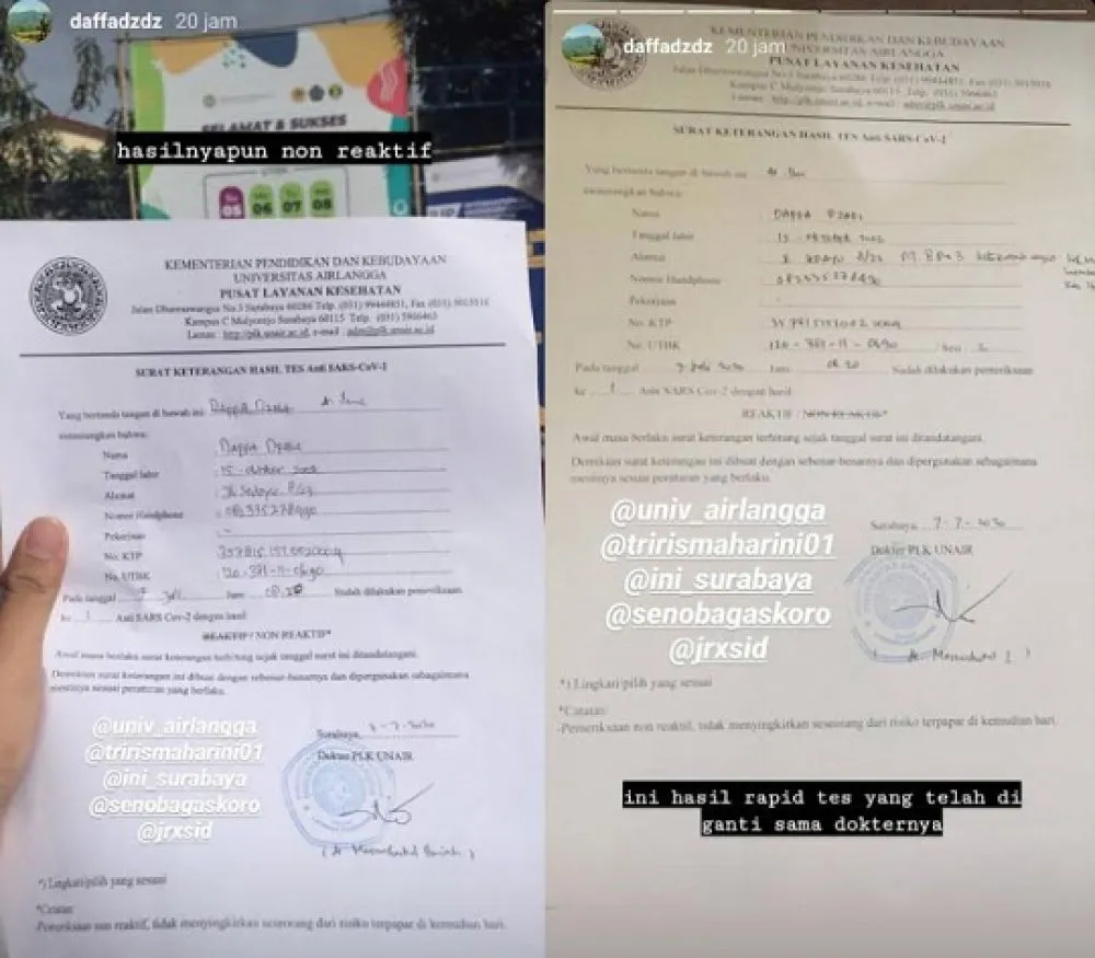 Gagal Ikut UTBK Gegara Hasil Rapid Test Mendadak Ditukar Unair