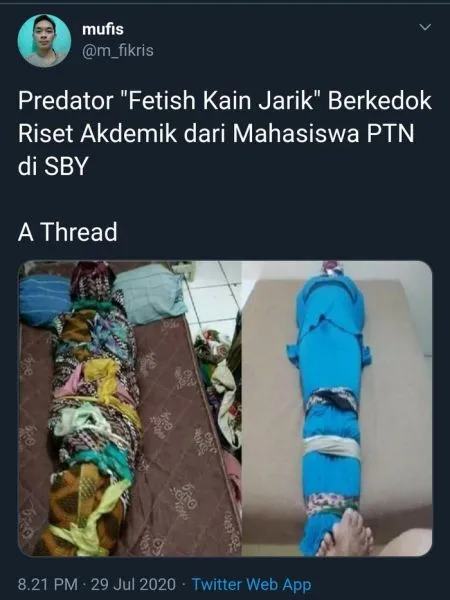 Belum Ditangkap, Unair DO Pelaku Kang Fetish Kain Jarik
