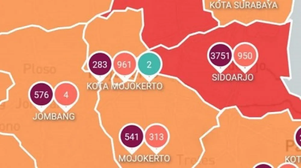 Mojokerto dan Jombang Masuk Zona Orange, Ini Data Lengkapnya
