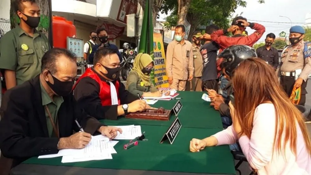 Tak Bermasker, 64 Pengendara di Jombang Terjaring Razia Gabungan