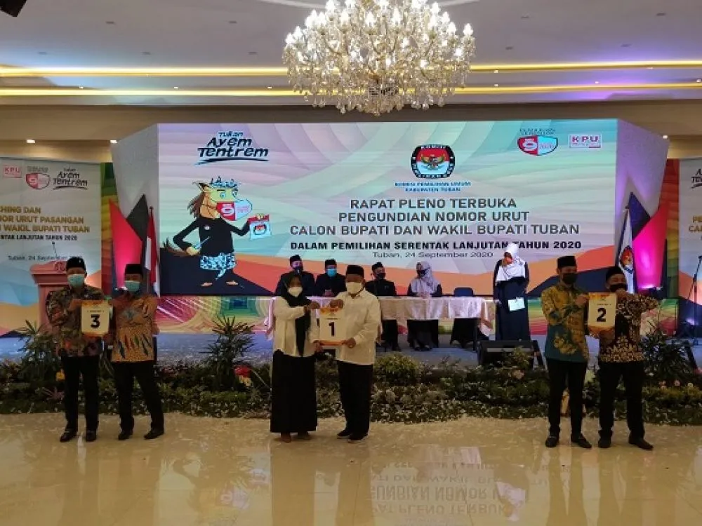 Sah! Tiga Pasangan Calon Cabup- Cawabup Tuban Telah Mendapatkan Nomor Urut