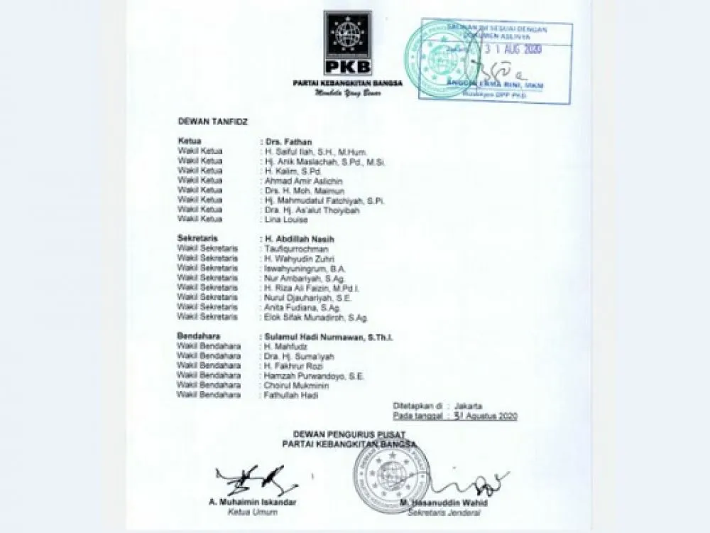 H Saiful Ilah Dicopot dari Ketua DPC PKB Sidoarjo