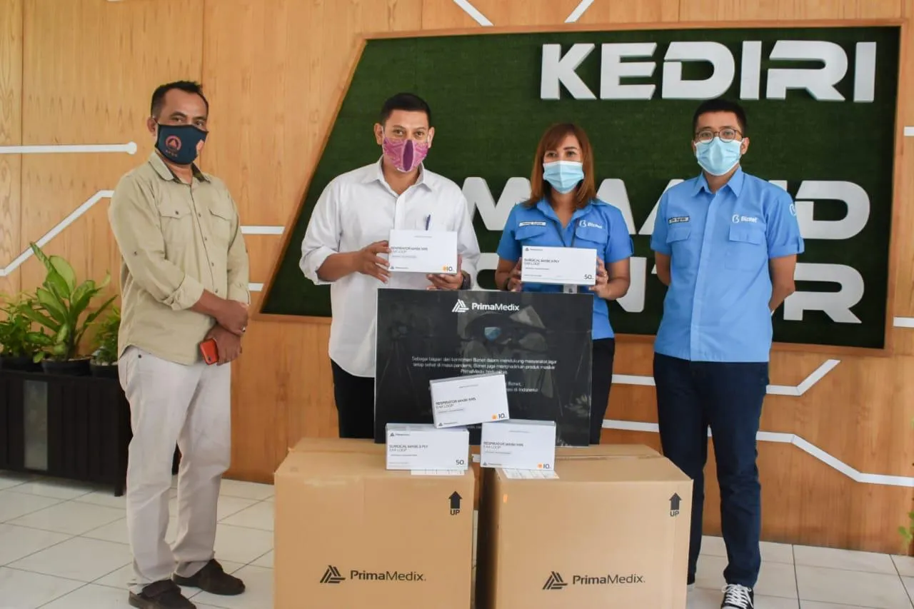 Pemkot Kediri Terima Bantuan Masker dari Prima Medix