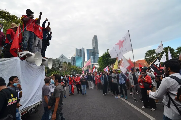 Tolak Omnibus Law Tertib, 215 Orang Provokator Diamankan
