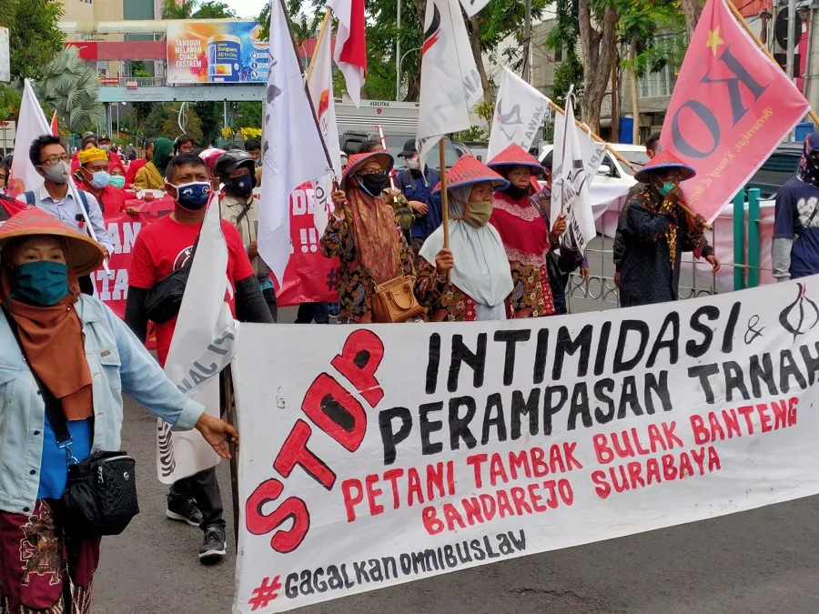 Gelombang Penolakan Undang Undang Cipta Kerja Omnibus Law terus digelorakan oleh Buruh dan Mahasiswa. SP/ Hendar Wanto