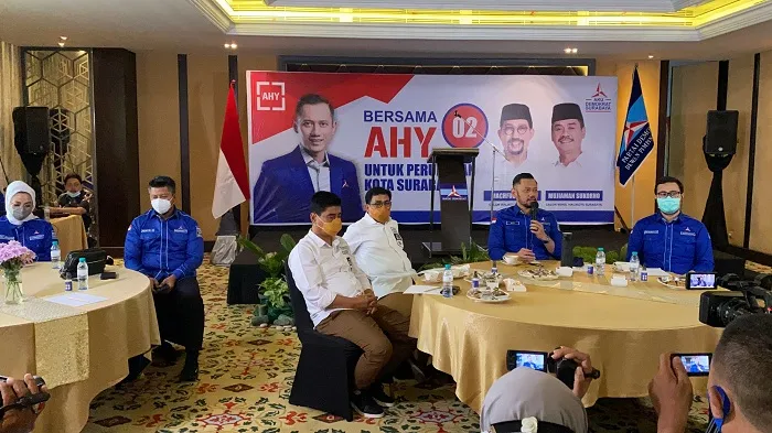 AHY Kagumi Program Machfud Arifin Makmurkan Kota Surabaya