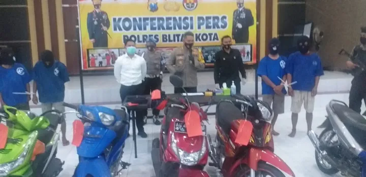4 Pelaku Curanmor Areal Persawahan Diringkus, 2 Residivis