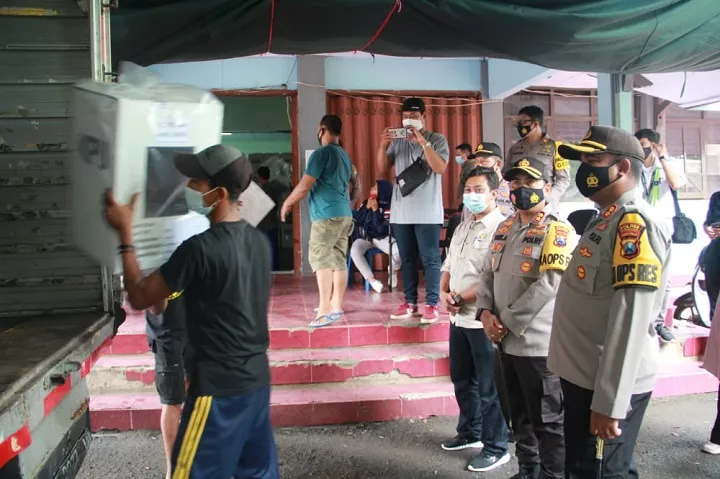 Polresta Kawal Ketat Distribusi Logistik Utara Sungai