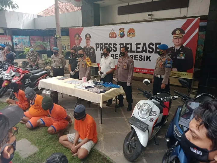 Polres Gresik Gulung 4 Pelaku Curanmor