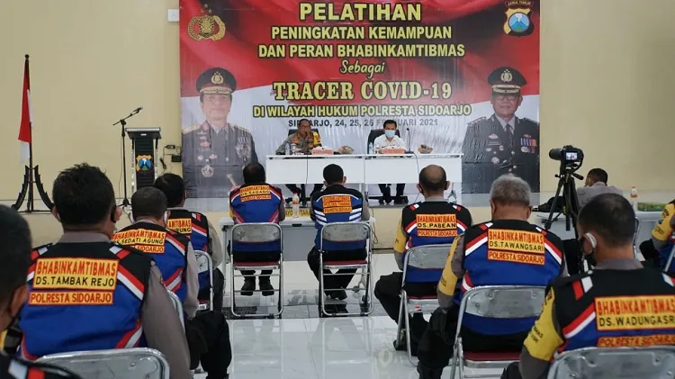 349 Bhabinkamtibmas Sidoarjo Dilatih Sebagai Tracer Covid-19