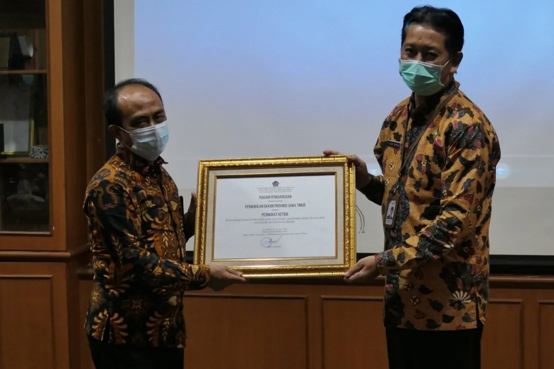 BKKBN Jatim Raih Penghargaan Terbaik Ke-III IKPA Tahun 2020