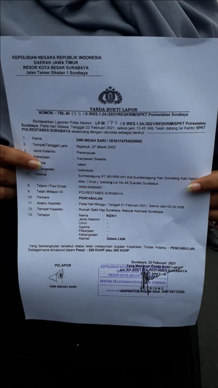 Pesilat Wanita Ngaku Dilecehkan Oknum Perawat RS Haji