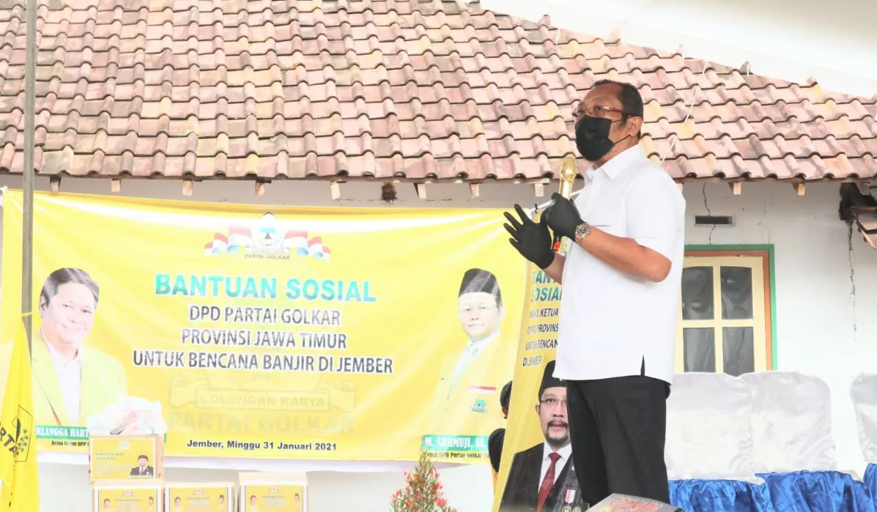 Golkar Jatim Kirim Bantuan Korban Banjir Warga Tempurrejo Jember