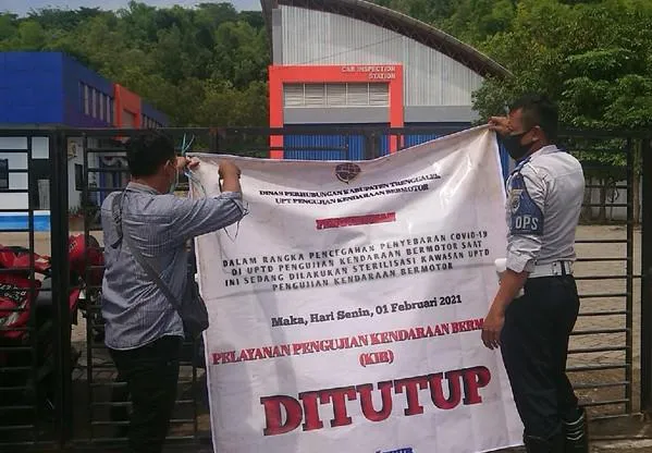 Empat Pegawai Terpapar Covid, UPT Pengujian Kendaraan Bermotor Ditutup