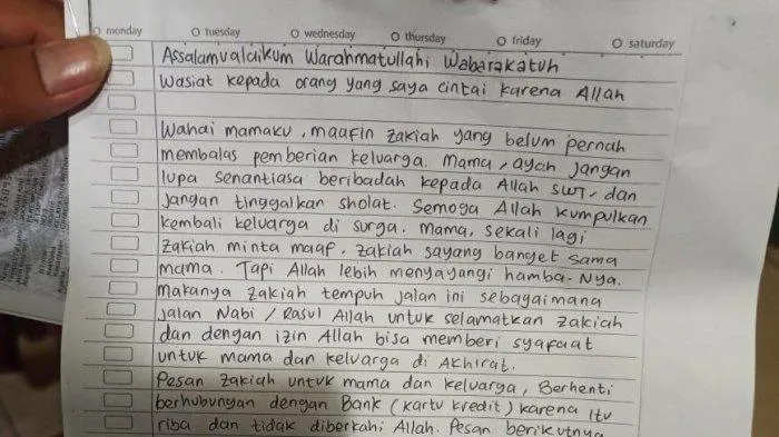 Wasiat Terduga Teroris di Mabes Polri