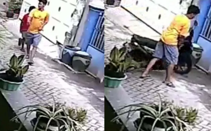Maling Motor Ajak Bocah saat Beraksi