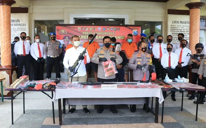 Pabrik Senpi Ilegal Digerebek Polresta Banyuwangi