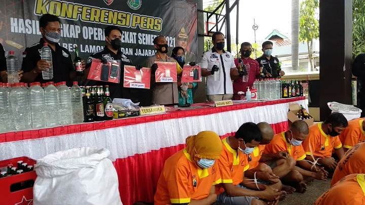 Operasi Pekat, Polres Lamongan Ungkap 266 Kasus Pidana