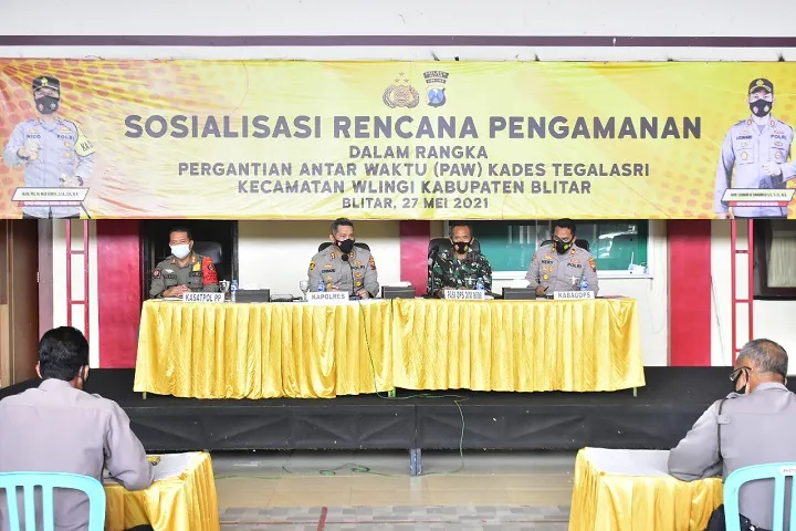 Polres Blitar Gelar Rakor Renpam Pastikan PAW Kades Aman