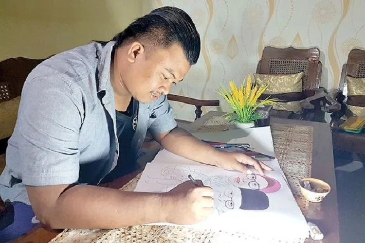 Eksis Tekuni Bisnis Jasa Gambar Karikatur Wajah