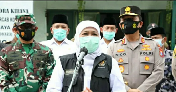 Pelaksanaan Vaksinasi Kabupaten Sampang Ditinjau Gubernur Khofifah
