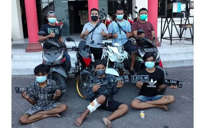 Tiga Bandit Motor Tertangkap, Satu Dilumpuhkan