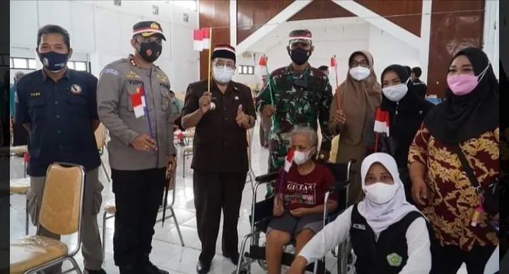 Polres Blitar Kota bersama Forkopimda Gelar Vaksinasi Merdeka Semeru kepada para Difabel