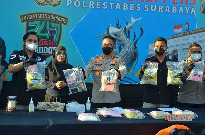 Perempuan Kendalikan Sabu 13,3 Kg, Dibongkar Polrestabes