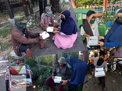 Gotong Royong Atasi Pandemi, Dapur Umum Relawan Puan Bagikan Ribuan Nasi Kotak