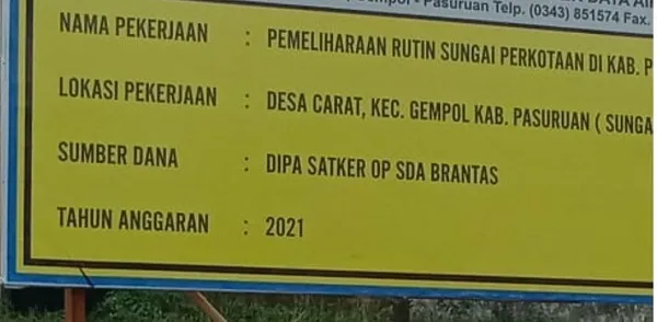 Proyek Plengsengan Selesai Seminggu lagi, Papan Informasi Baru Dipasang