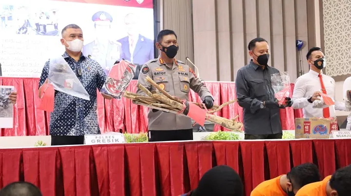 Polda Jatim dan Polres Jajaran Amankan 72 Anggota Pesilat Pelaku Kekerasan dan Pengrusakan