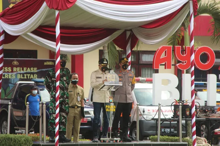 Wakil Bupati Blitar Pimpin Gelar Pasukan Antisipasi Bencana Alam Tahun 2021