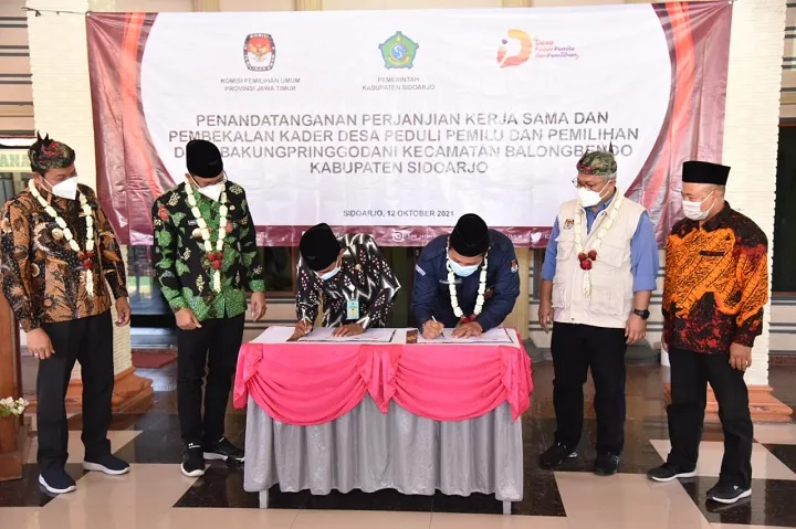 KPU Pusat Sinergi dengan Pemkab Sidoarjo Wujudkan Program Desa Peduli Pemilu dan Pemilihan