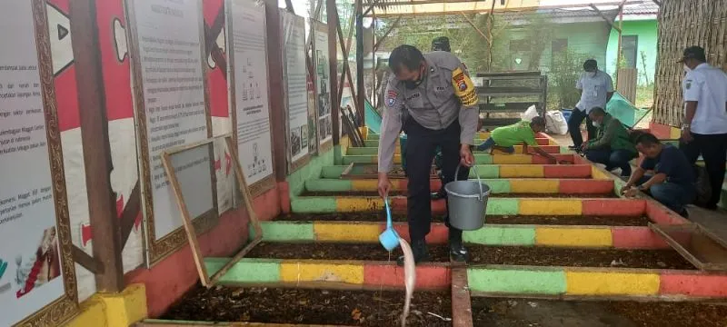 Inovasi Bhabinkamtibmas, Atasi Limbah dan Sampah dengan  Budidaya Maggot