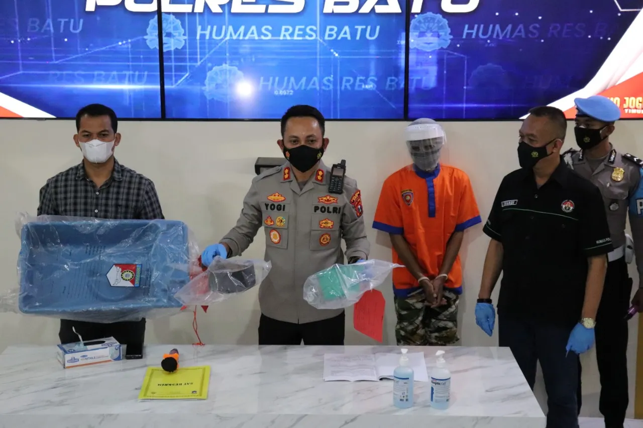 Polres Batu Amankan Pelaku Kekerasan Terhadap Anak Dibawah Umur