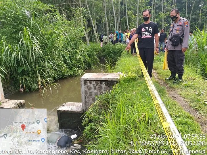 Kakek Pikun Ditemukan Tewas Mengambang di Aliran Sungai